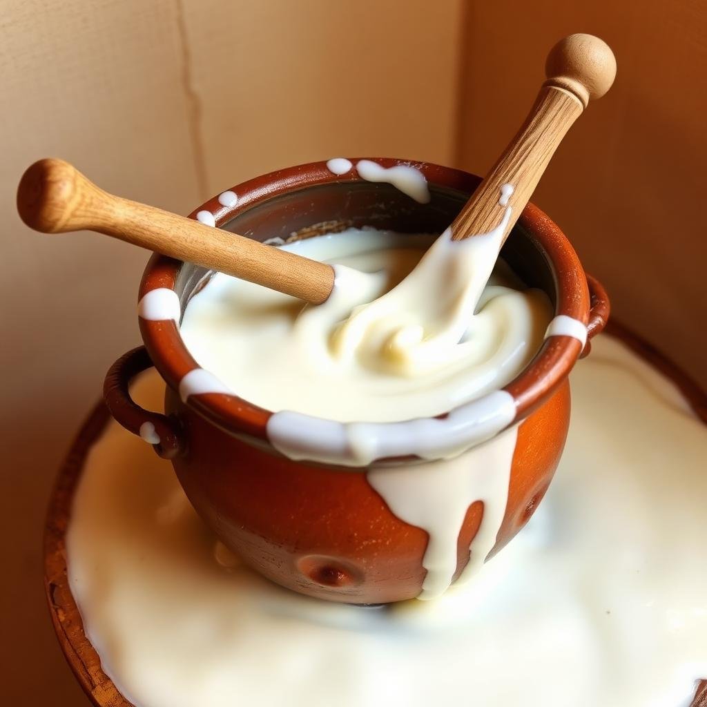 Traditional slow-churn butter making